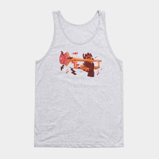 Jazz Trumpet Drawing Tank Top